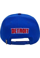 Pro Standard Detroit Pistons Blue Club Logo Mens Snapback Hat