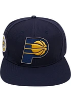 Pro Standard Indiana Pacers Navy Blue Club Logo Iconic Mens Snapback Hat