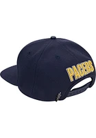 Pro Standard Indiana Pacers Navy Blue Club Logo Iconic Mens Snapback Hat