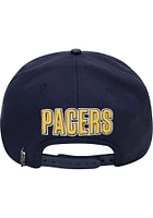 Pro Standard Indiana Pacers Navy Blue Club Logo Iconic Mens Snapback Hat