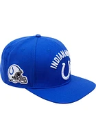 Pro Standard Indianapolis Colts Blue Stacked Logo Mens Snapback Hat
