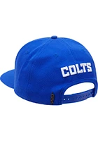 Pro Standard Indianapolis Colts Blue Stacked Logo Mens Snapback Hat