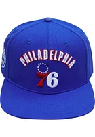 Pro Standard Philadelphia 76ers Blue Stacked Logo Mens Snapback Hat