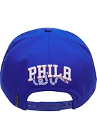 Pro Standard Philadelphia 76ers Blue Stacked Logo Mens Snapback Hat