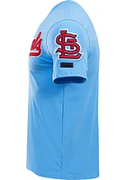 Pro Standard St Louis Cardinals Light Blue Classic Chenille Short Sleeve Fashion T Shirt