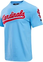Pro Standard St Louis Cardinals Light Blue Classic Chenille Short Sleeve Fashion T Shirt