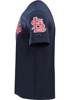 Pro Standard St Louis Cardinals Navy Blue Bristle Short Sleeve Fashion T Shirt