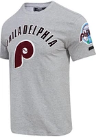 Pro Standard Philadelphia Phillies Grey Bristle Short Sleeve Fashion T Shirt