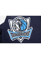 Pro Standard Dallas Mavericks Mens Navy Blue Classic Bristle Long Sleeve Fashion Sweatshirt