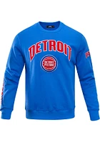 Pro Standard Detroit Pistons Mens Blue Classic Long Sleeve Fashion Sweatshirt
