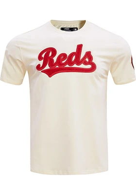 Pro Standard Cincinnati Reds White Triple Tonal Short Sleeve Fashion T Shirt