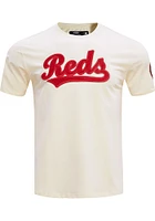 Pro Standard Cincinnati Reds White Triple Tonal Short Sleeve Fashion T Shirt