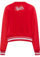 Pro Standard Cincinnati Reds Womens Red Area Code Crew Sweatshirt