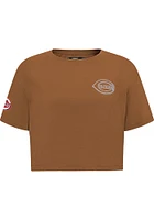 Pro Standard Cincinnati Reds Womens Brown Paint Short Sleeve T-Shirt