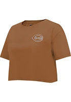 Pro Standard Cincinnati Reds Womens Brown Paint Short Sleeve T-Shirt