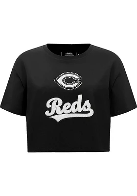 Pro Standard Cincinnati Reds Womens Black Pearl Short Sleeve T-Shirt