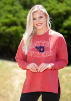 Dayton Flyers Womens Red Tie Dye Long Sleeve Pullover