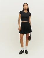 Mattia Cotton Knit Mini Skirt