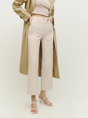 Wilder High Rise Wide Leg Cropped Jeans