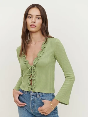 Gellar Ruffle Knit Top