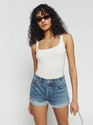 Charlene High Rise Cuffed Jean Shorts