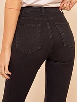 Liza High Rise Straight Cropped Jeans