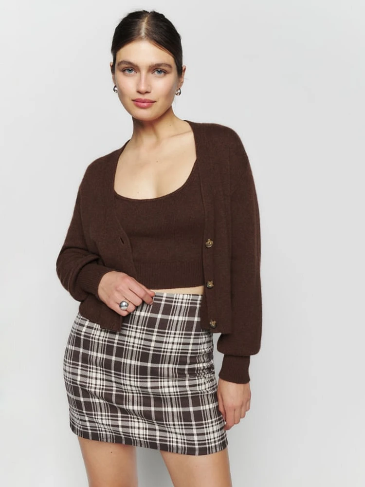 Varenne Cashmere Tank And Cardi Set