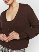 Varenne Cashmere Tank And Cardi Set