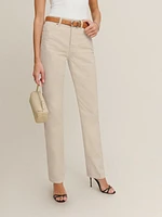 Cynthia High Rise Straight Long Jeans