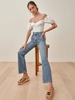 Georgia Retro High Rise Flare Jeans