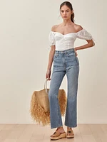 Georgia Retro High Rise Flare Jeans