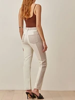 Cynthia Tonal Reworked High Rise Straight Jeans