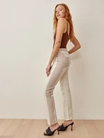 Cynthia Tonal Reworked High Rise Straight Jeans