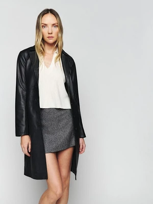 Veda Crosby 90s Longline Leather Blazer