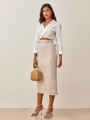 Penne Linen Skirt