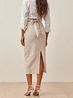 Penne Linen Skirt