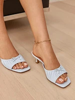 Simone Gathered Kitten Heel Sandal