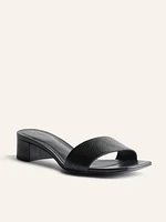 Mandy Minimal Block Heel Mule