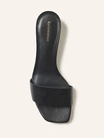 Mandy Minimal Block Heel Mule