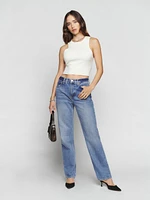 Casey Mid Rise Relaxed Straight Jeans