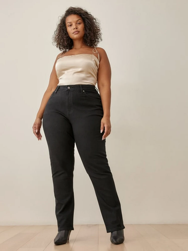 Liza Ultra High Rise Straight Jeans Es