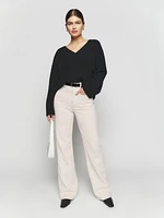 Alyssa High Rise Wide Leg Corduroy Pants