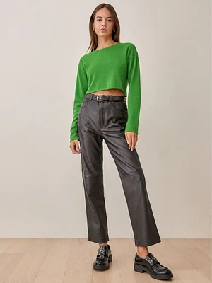 Idan Cropped Cashmere Crew