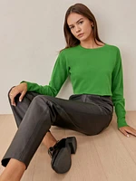 Idan Cropped Cashmere Crew