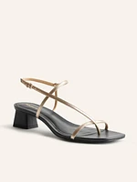 Dani Asymmetrical Block Heel Sandal