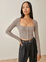 Idina Cashmere Cropped Cardigan