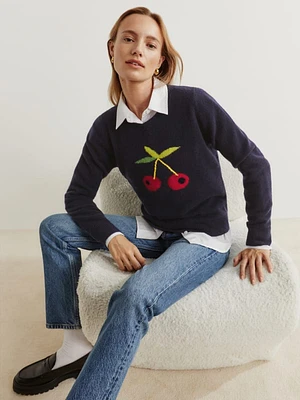 Fruit Intarsia Regenerative Wool Sweater