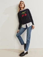 Fruit Intarsia Regenerative Wool Sweater