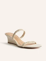 Amaya Ruched Wedge Sandal