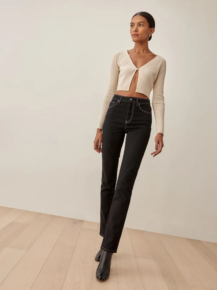 Sierra High Rise Straight Long Jeans